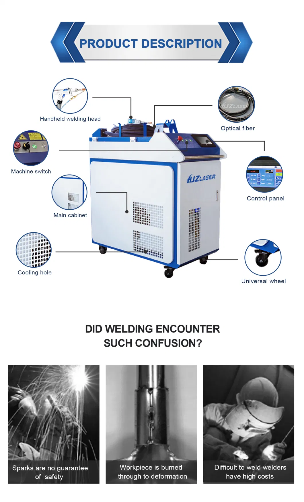 Cheap Factory 1000W 1500W 2000W 3000W Auto Wire Feeder 3 in 1 Laser Welding Cleaning Cutting Fiber Laser Welding Machine Price